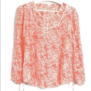 Prenatal Peach Floral Lightweight Top Blouse Sz. M
